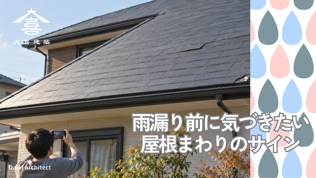 雨漏り前に気づきたい屋根まわりのサイン